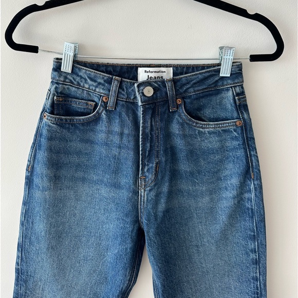 Reformation denim high rise straight jeans NEW - Picture 2 of 7